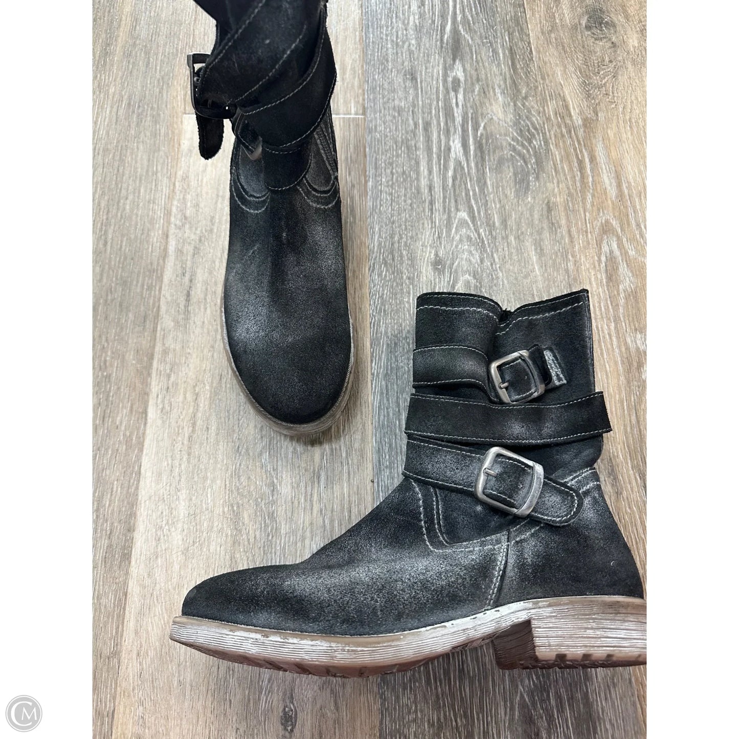 Boots Ankle Flats By Roan In Black, Size: 7.5