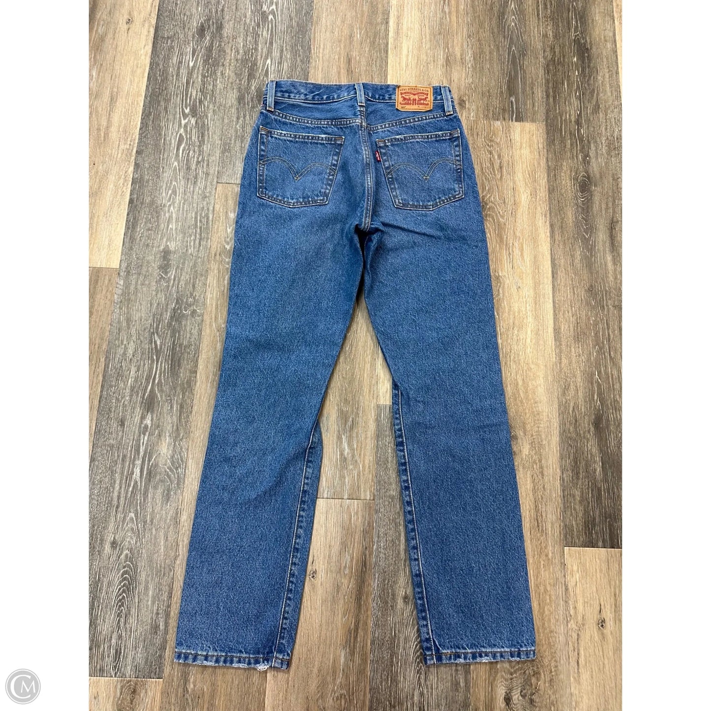 Jeans Straight By Levis In Blue Denim, Size: 2