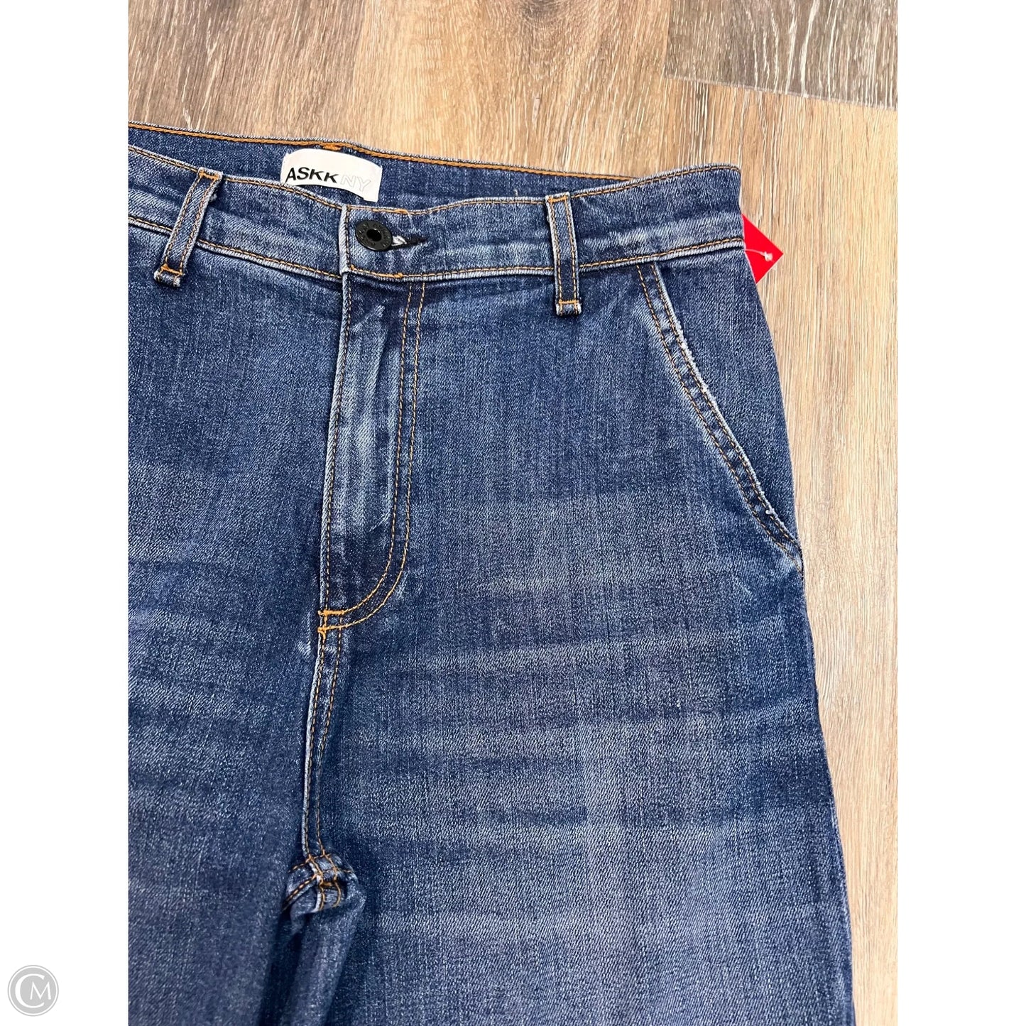 -Jeans Wide Leg By Askk Ny In Blue Denim, Size: 4/27