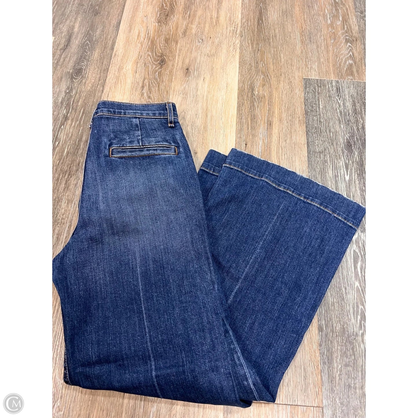 -Jeans Wide Leg By Askk Ny In Blue Denim, Size: 4/27