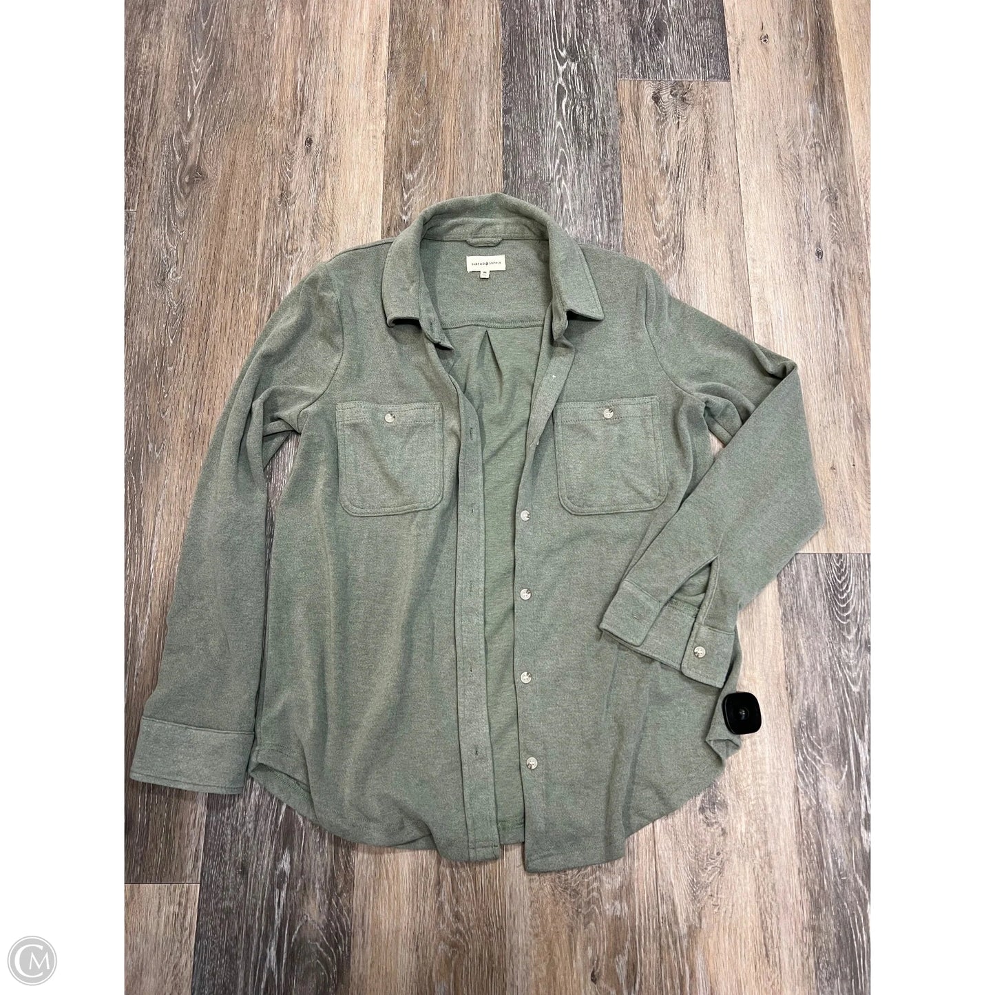 Jacket Shirt By Thread And Supply In Green, Size: M