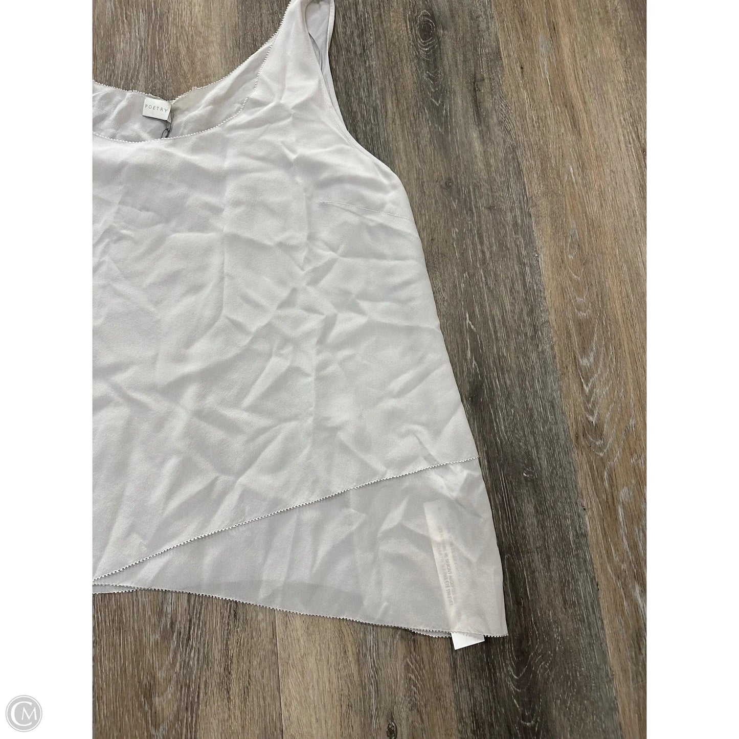 Top Sleeveless By Poetry In Grey, Size: 2x