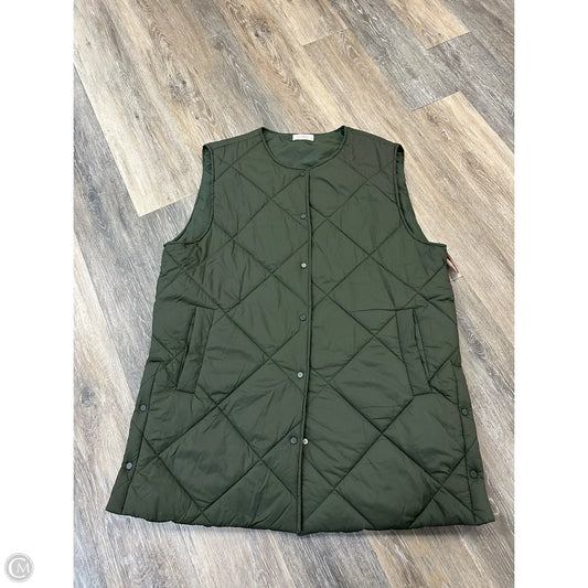Vest Puffer & Quilted By The Nines In Green, Size: 1x