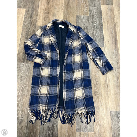 -Coat Peacoat By Z Supply In Blue & Cream, Size: Xs