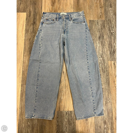 Jeans Wide Leg By Abercrombie And Fitch In Blue Denim, Size: 4/27