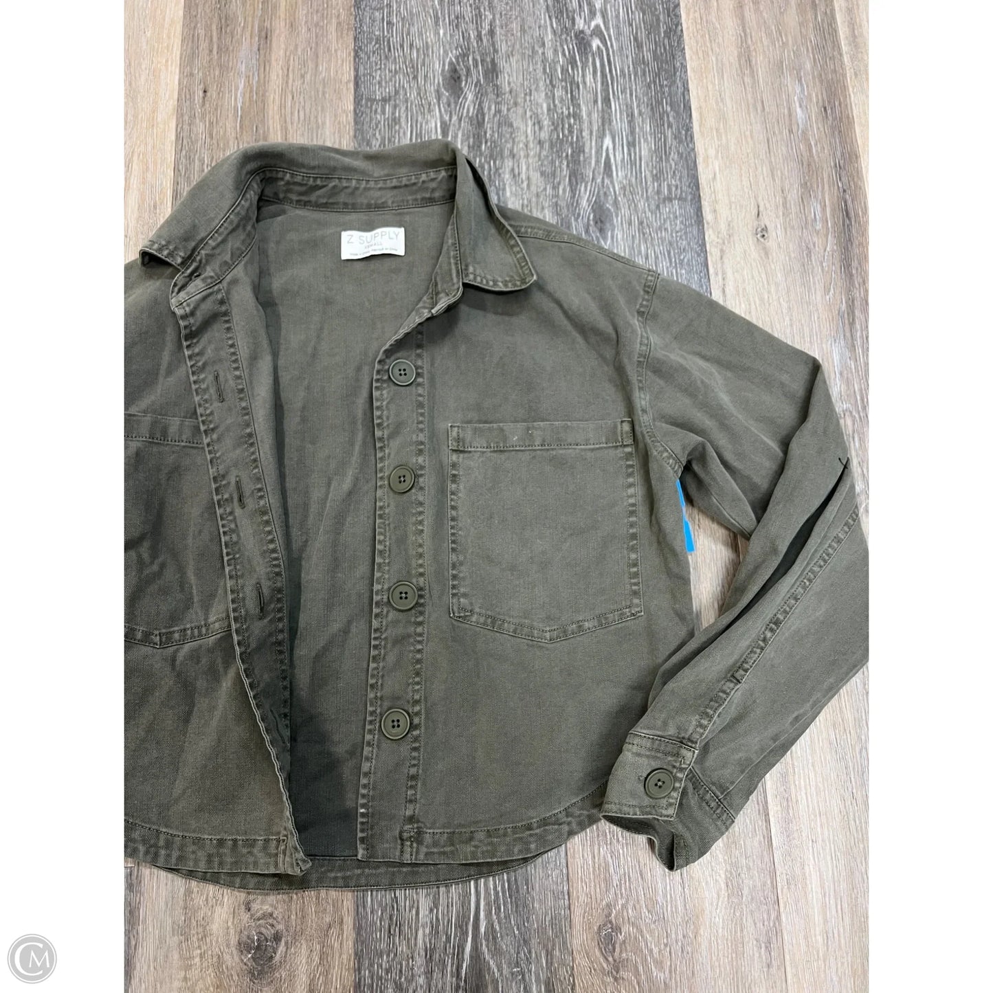 Jacket Shirt By Z Supply In Green, Size: Xs
