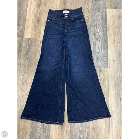 Jeans Wide Leg By Frame In Blue Denim, Size: 1/25