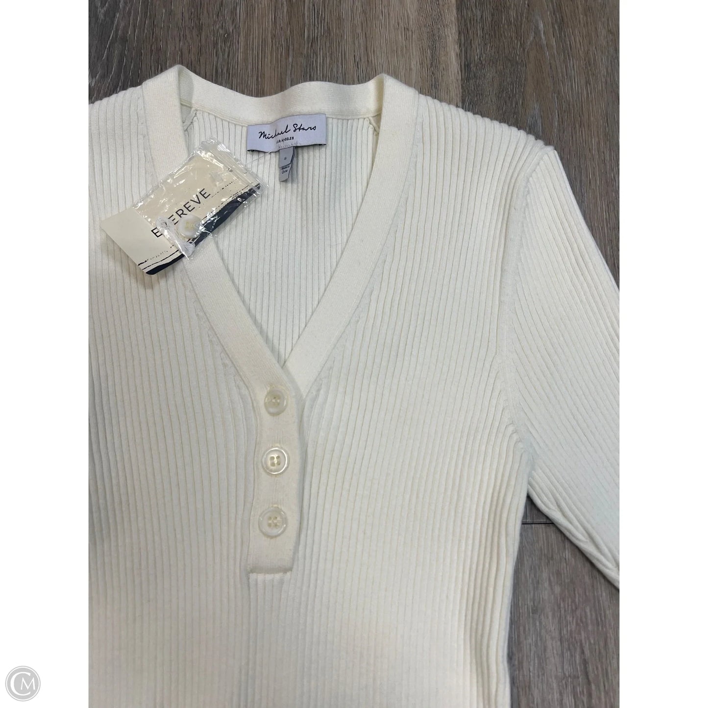 Top Short Sleeve By Michael Stars In Cream, Size: S