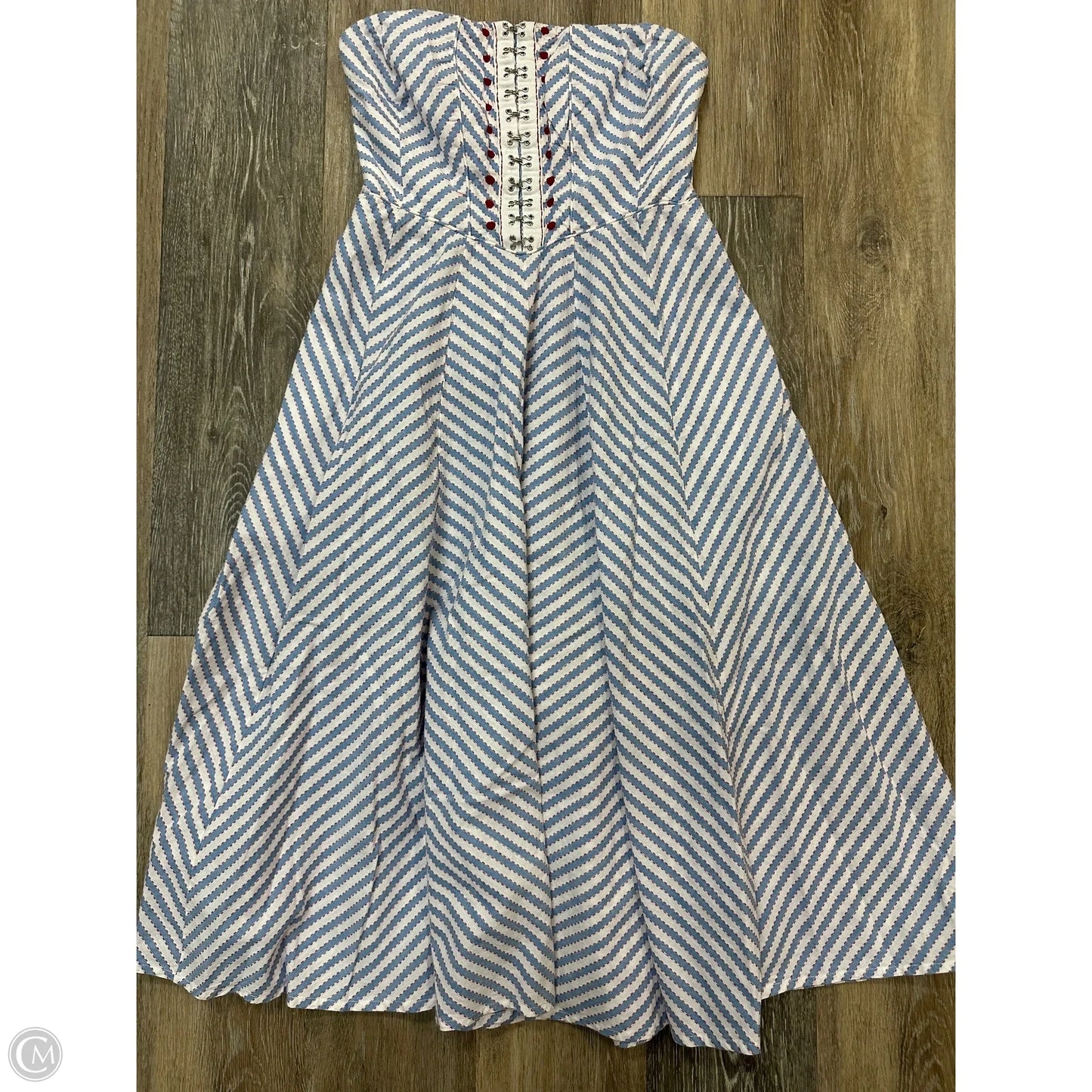 -Dress Casual Midi By Maeve In Striped Pattern, Size: Xs