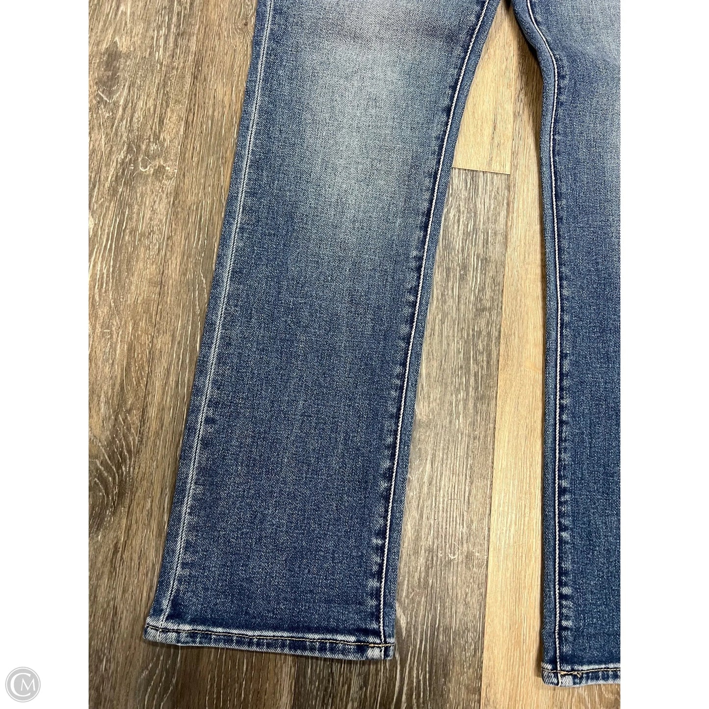 Jeans Straight By Buckle Black In Blue Denim, Size: 10