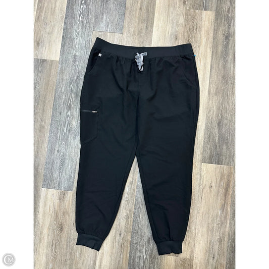 Athletic Pants By Figs In Black, Size: Xxl
