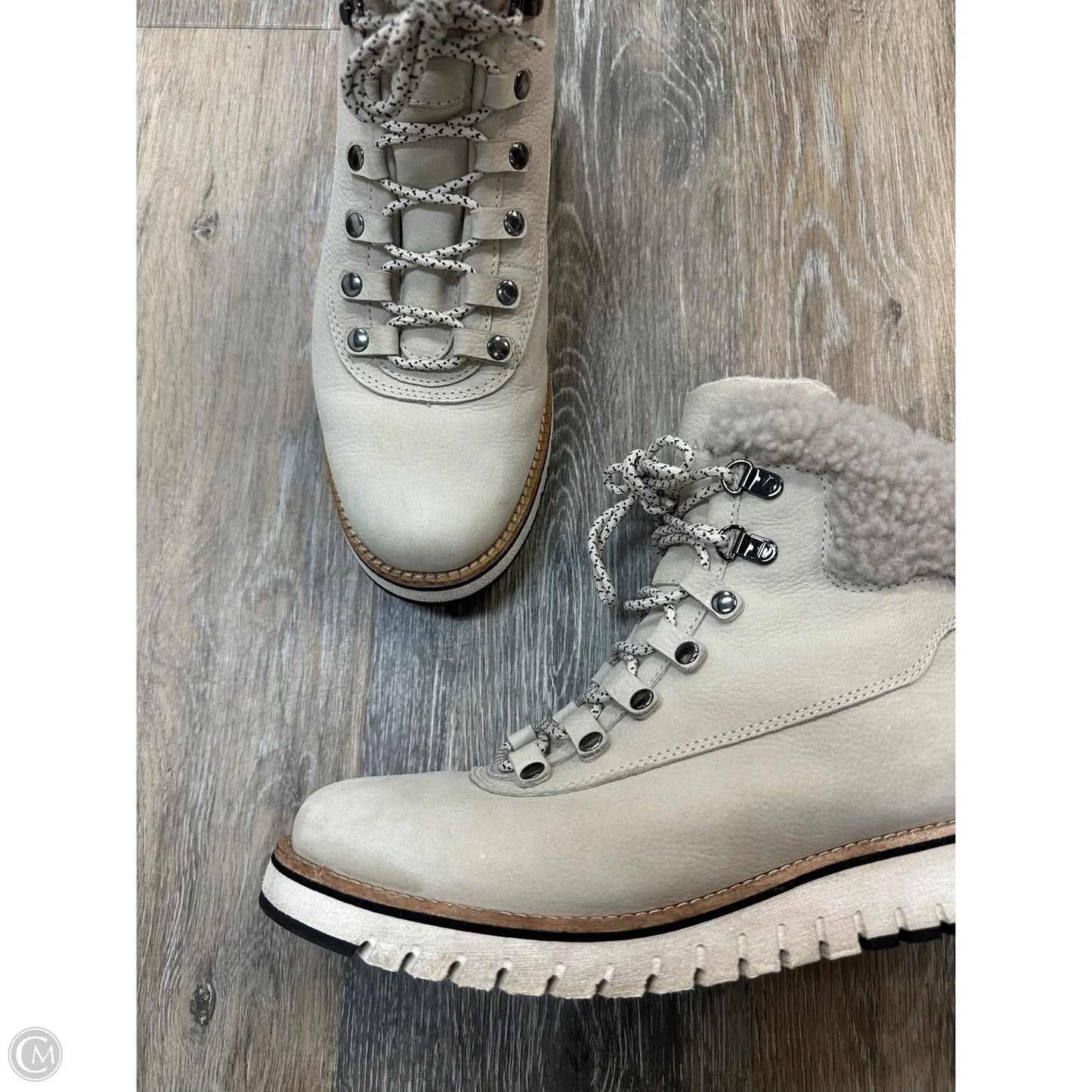 Boots Ankle Flats By Cole-haan In Cream, Size: 8.5