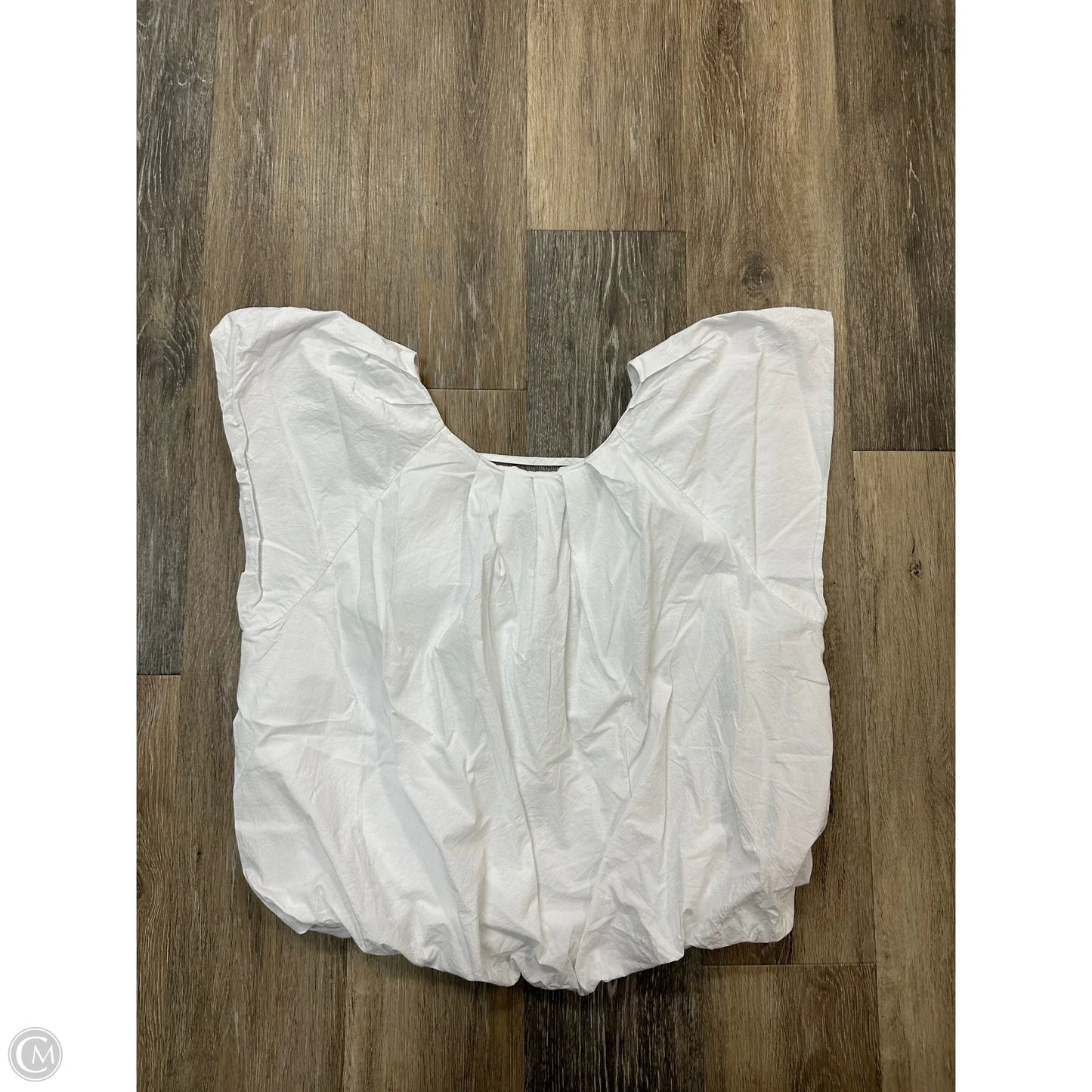 Blouse Short Sleeve By Pinch In White, Size: L