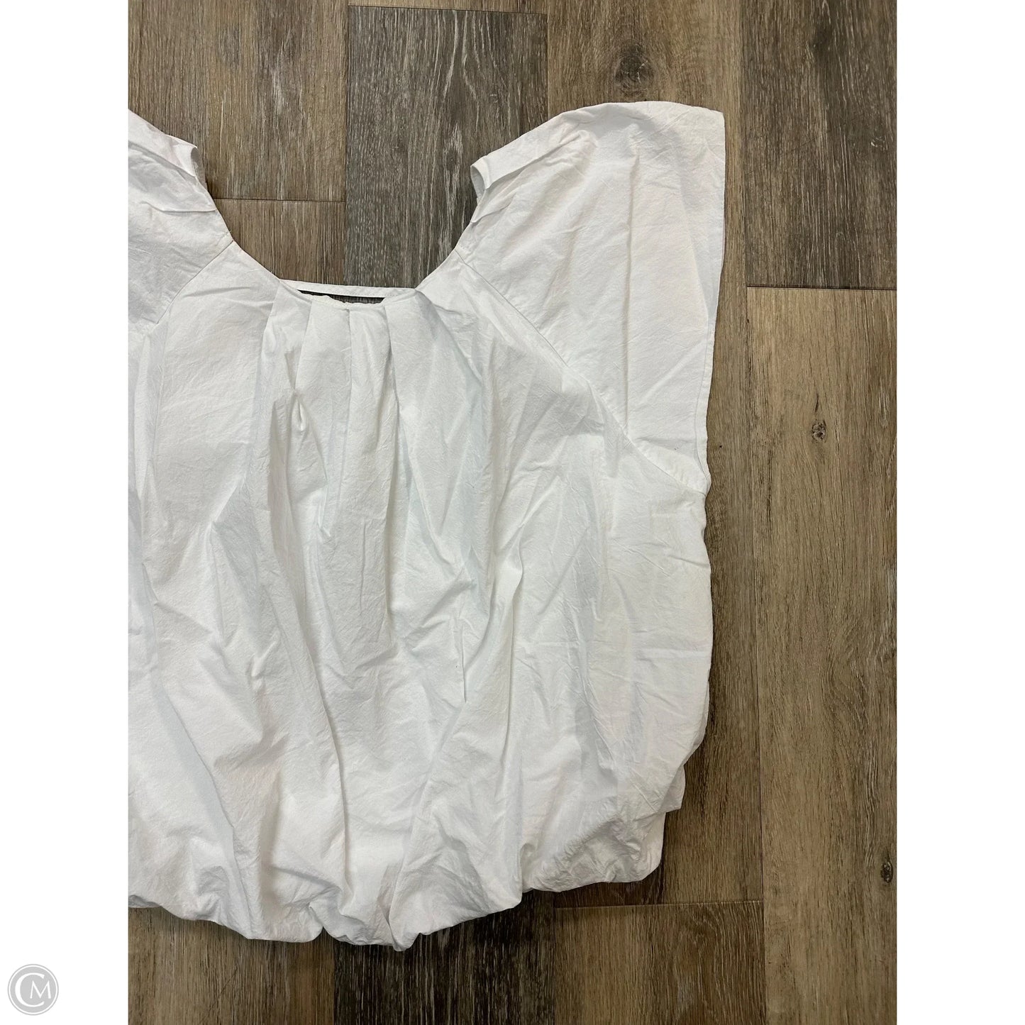 Blouse Short Sleeve By Pinch In White, Size: L