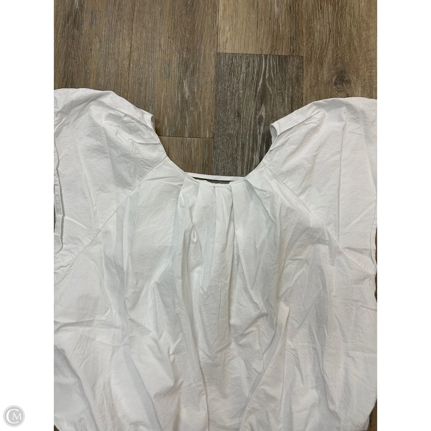 Blouse Short Sleeve By Pinch In White, Size: L