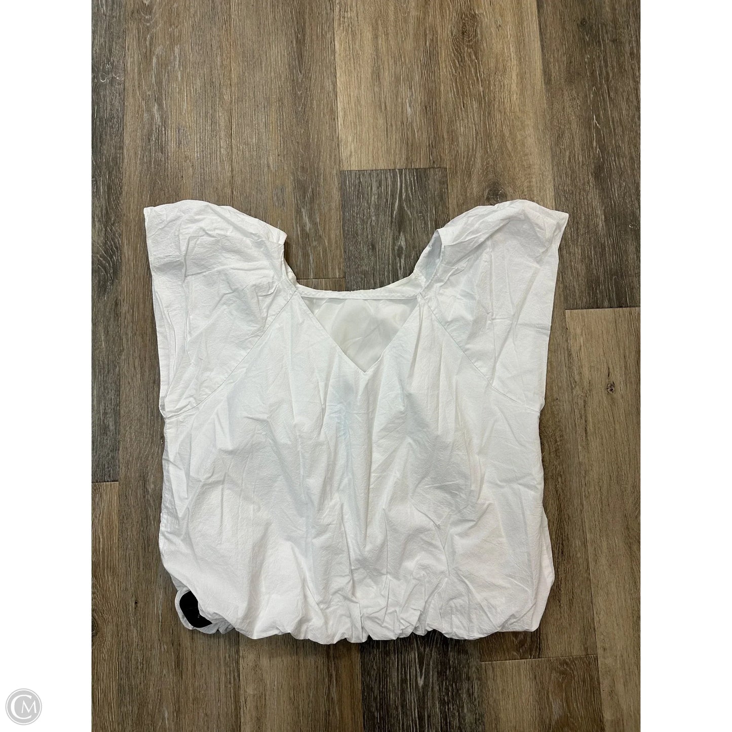 Blouse Short Sleeve By Pinch In White, Size: L