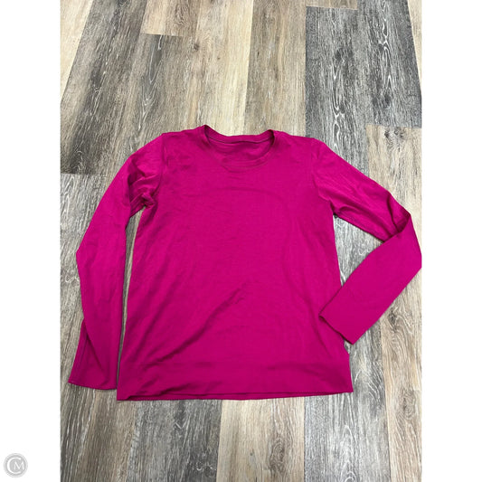Athletic Top Long Sleeve Crewneck By Lululemon In Pink, Size: 6