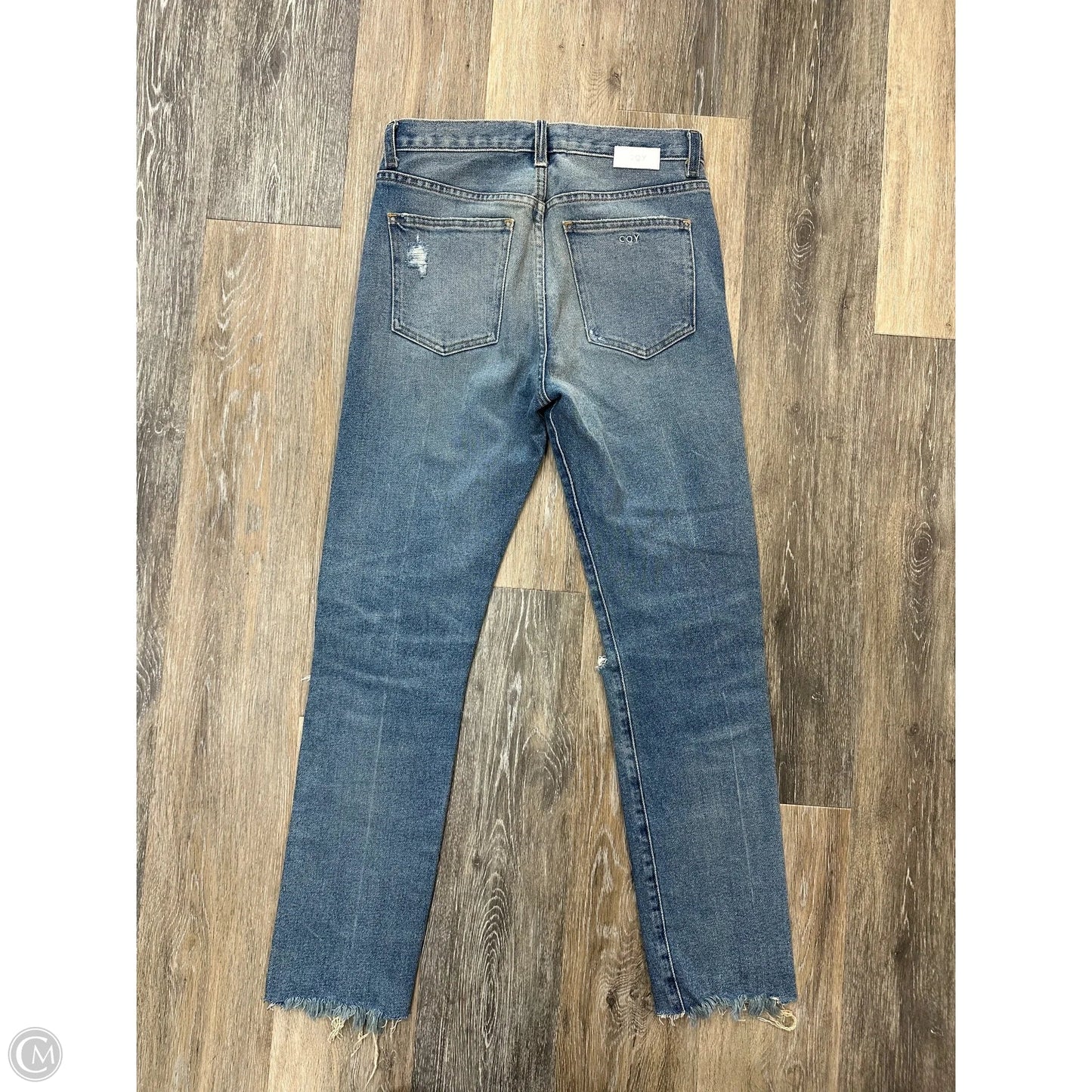 Jeans Straight By CQY in Blue Denim, Size: 2