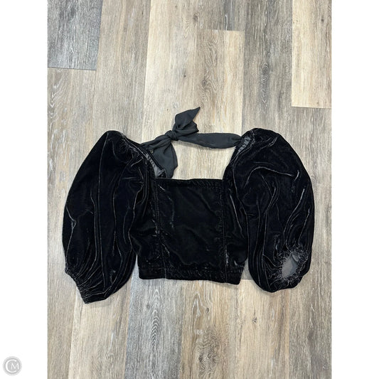 -Blouse Long Sleeve By Free People In Black, Size: S