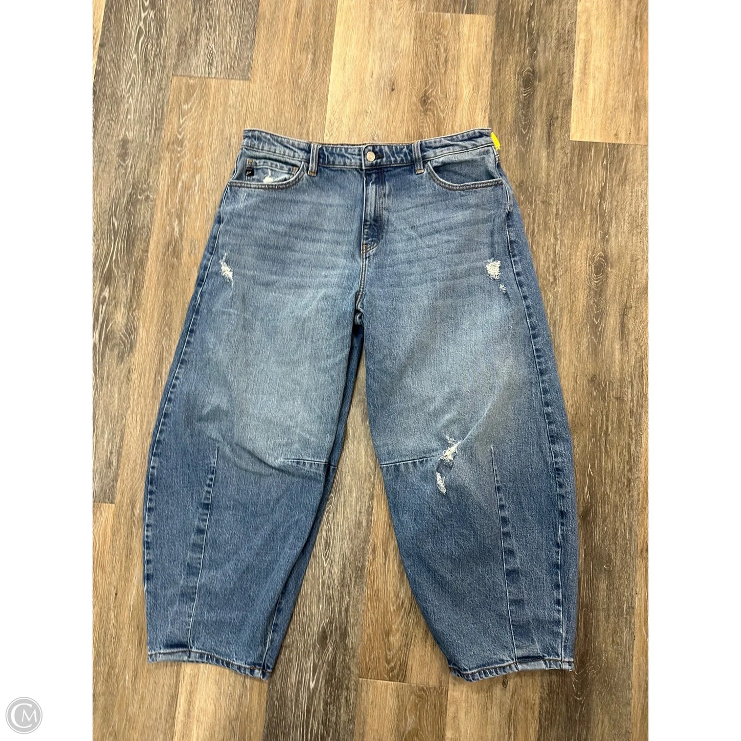 Jeans Wide Leg By Kancan In Blue Denim, Size: 12