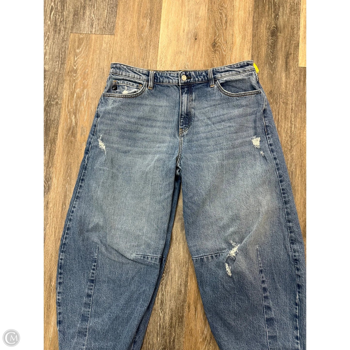 Jeans Wide Leg By Kancan In Blue Denim, Size: 12