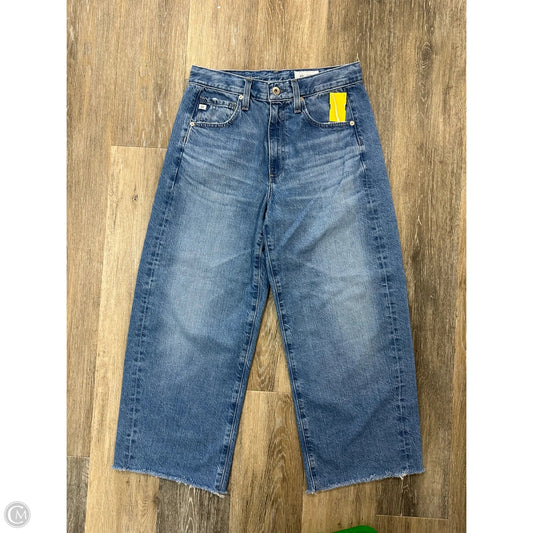 Jeans Wide Leg By Adriano Goldschmied In Blue Denim, Size: 2