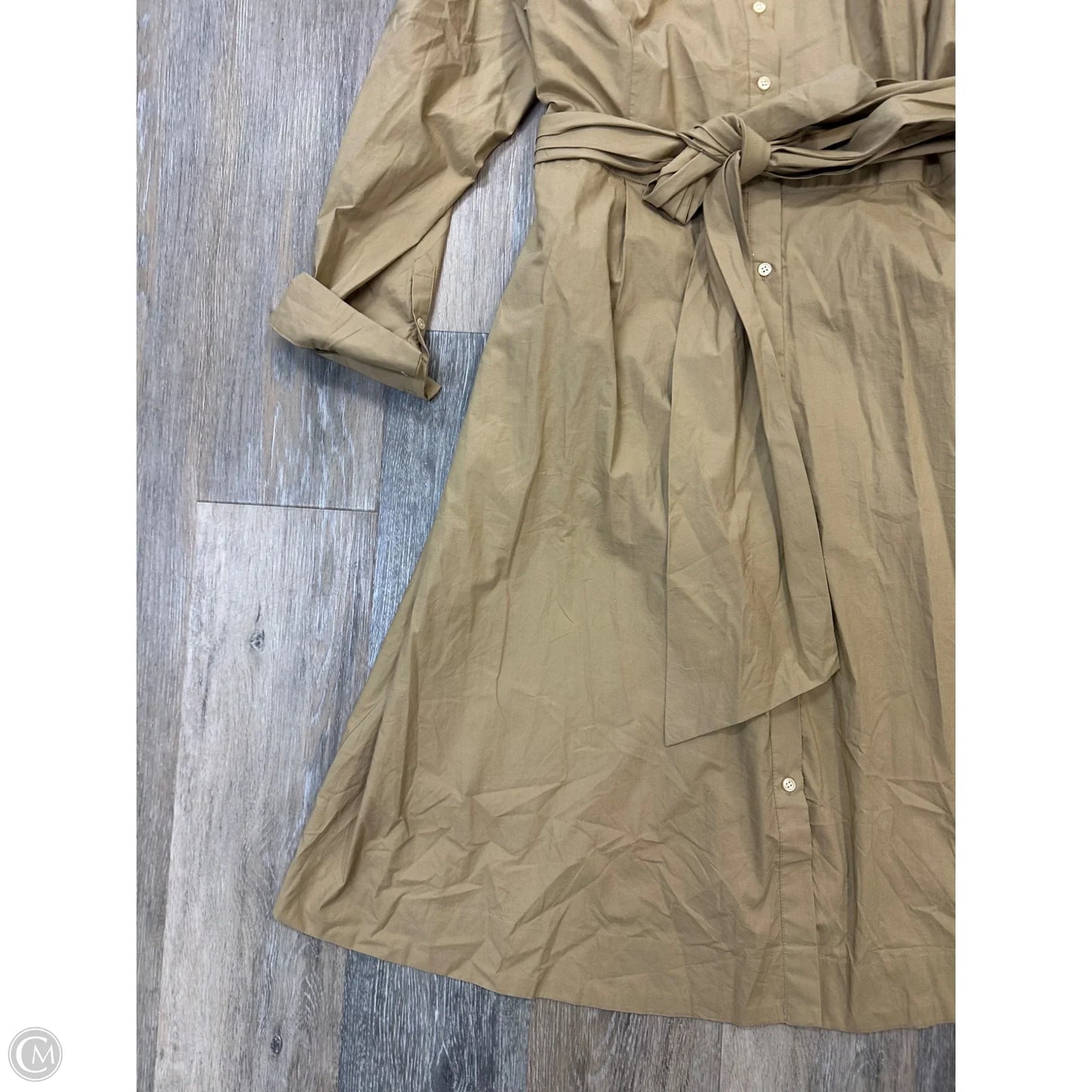 Dress Casual Midi By J. Crew In Tan, Size: 20