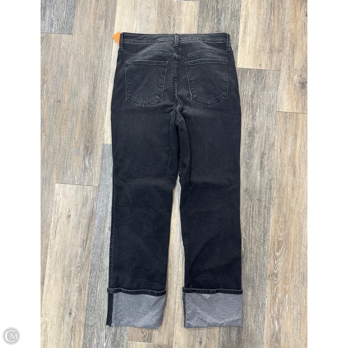 Jeans Straight By Evereve In Black Denim, Size: 8