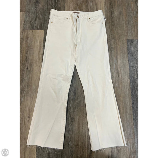 -Jeans Flared By Kut In Cream Denim, Size: 10