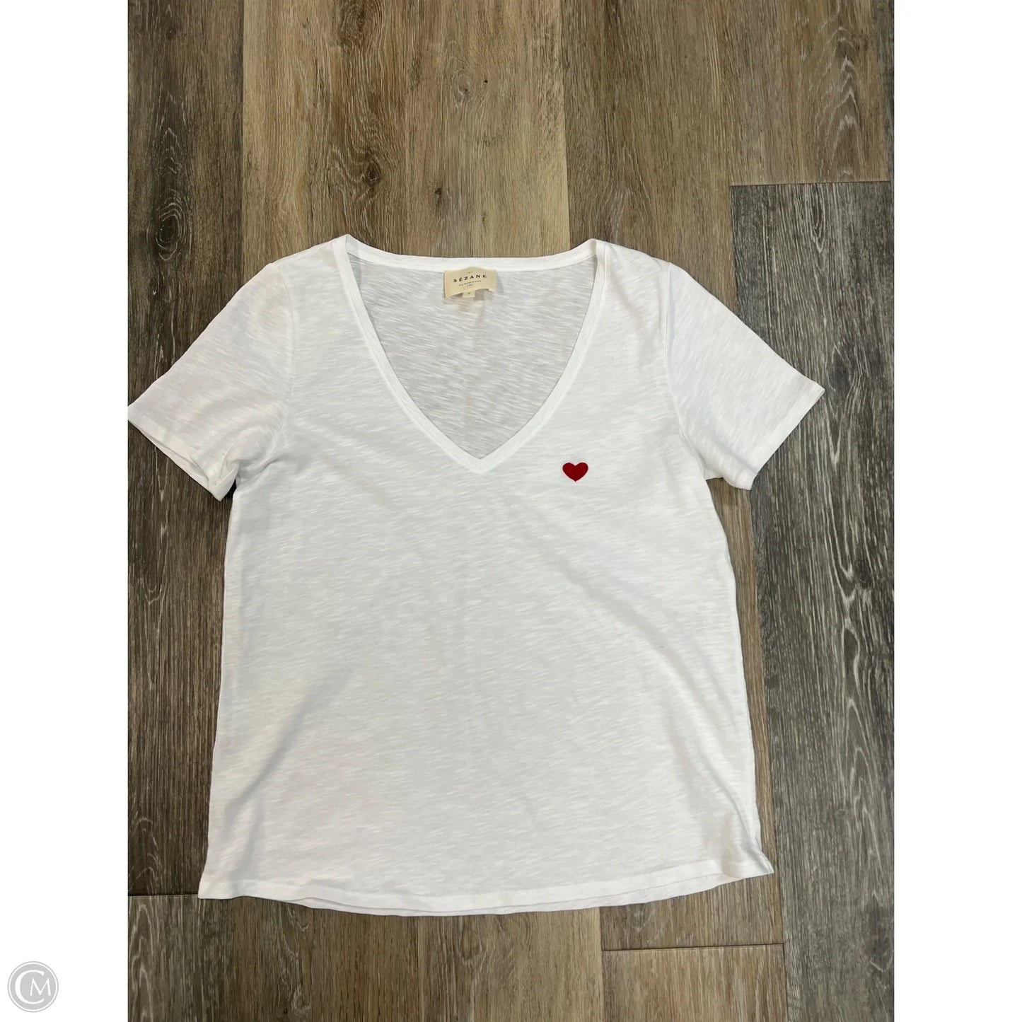 Top Short Sleeve By Sezane In White, Size: S