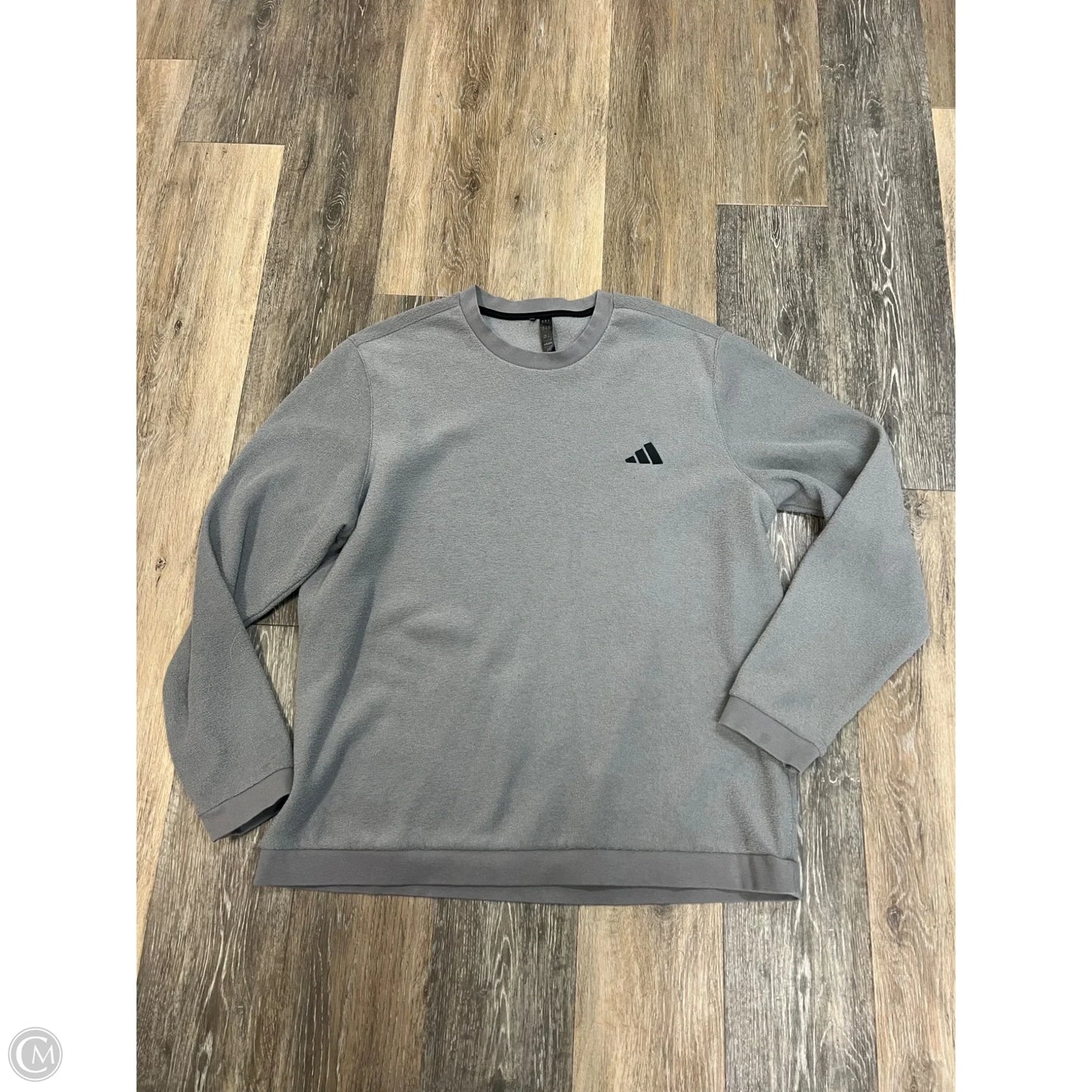 Athletic Sweatshirt Crewneck By Adidas In Grey, Size: Xl