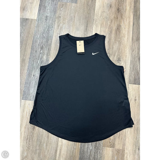 Athletic Tank Top By Nike Apparel In Black, Size: 2x