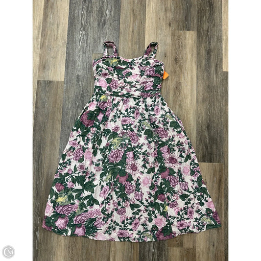 Dress Casual Midi By Abercrombie And Fitch In Floral Print, Size: Lp