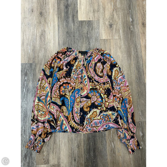 Blouse Long Sleeve By Sanctuary In Multi-colored, Size: S