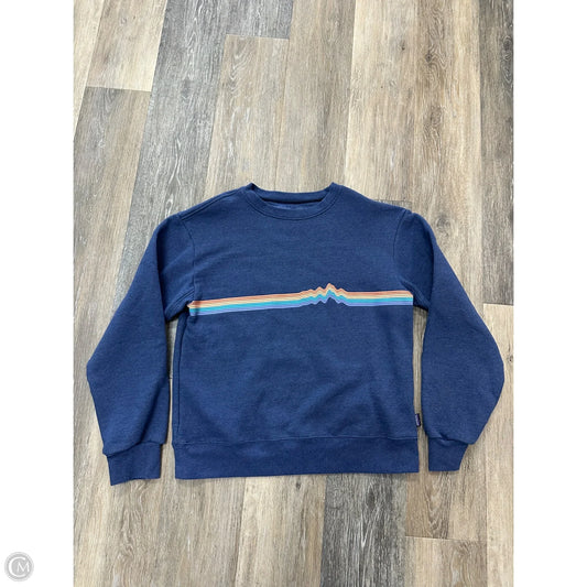 Athletic Sweatshirt Crewneck By Patagonia In Blue, Size: S