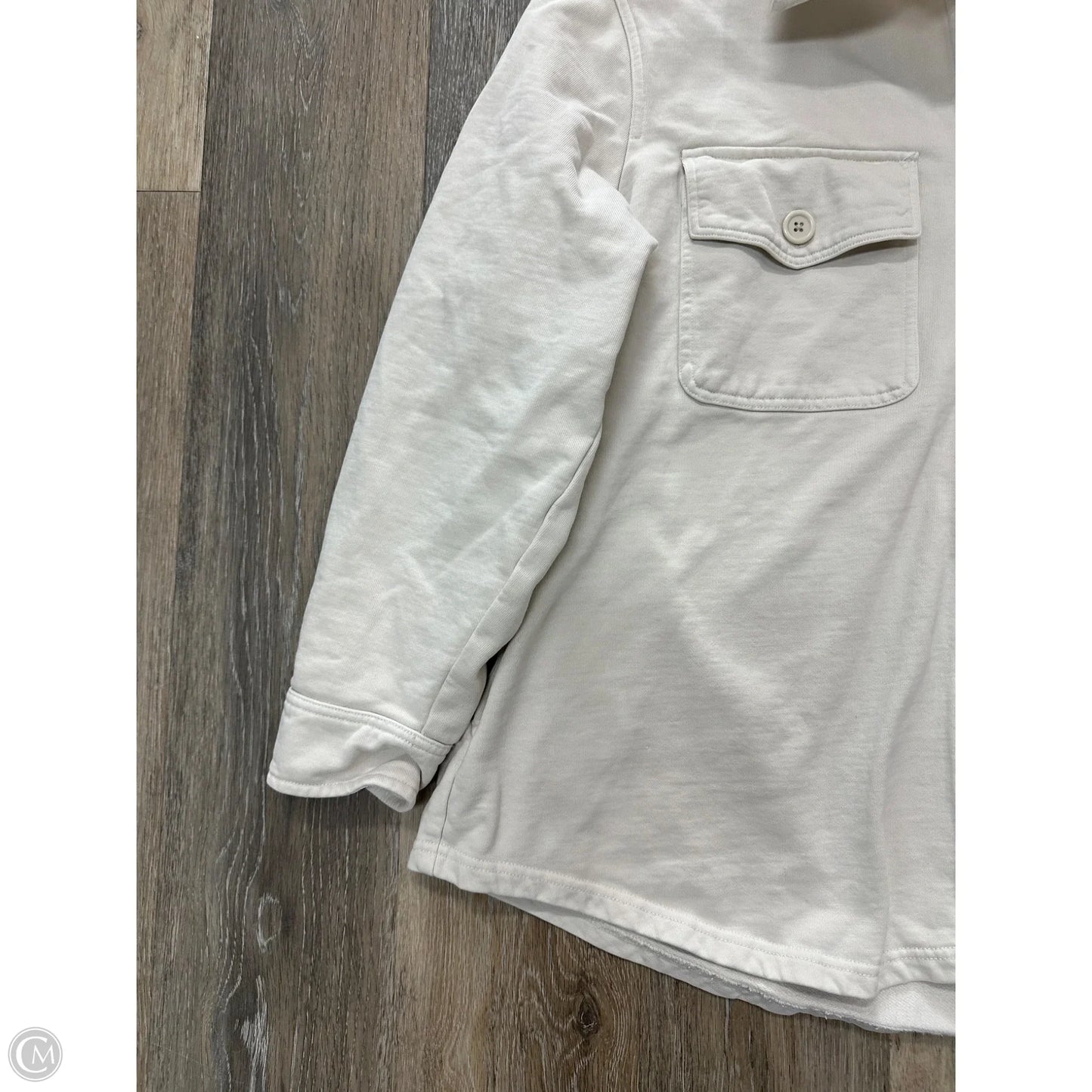 Jacket Shirt By Good American In Cream, Size: 2x