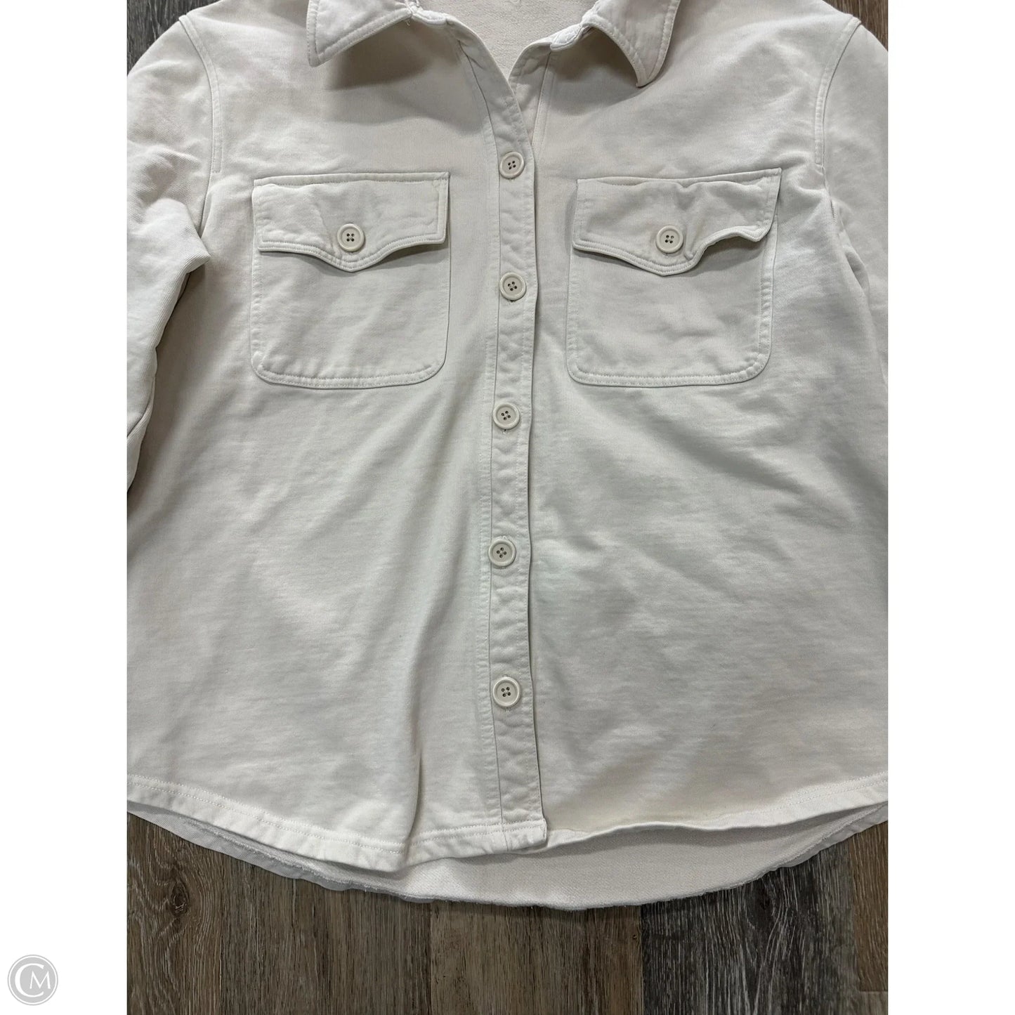 Jacket Shirt By Good American In Cream, Size: 2x