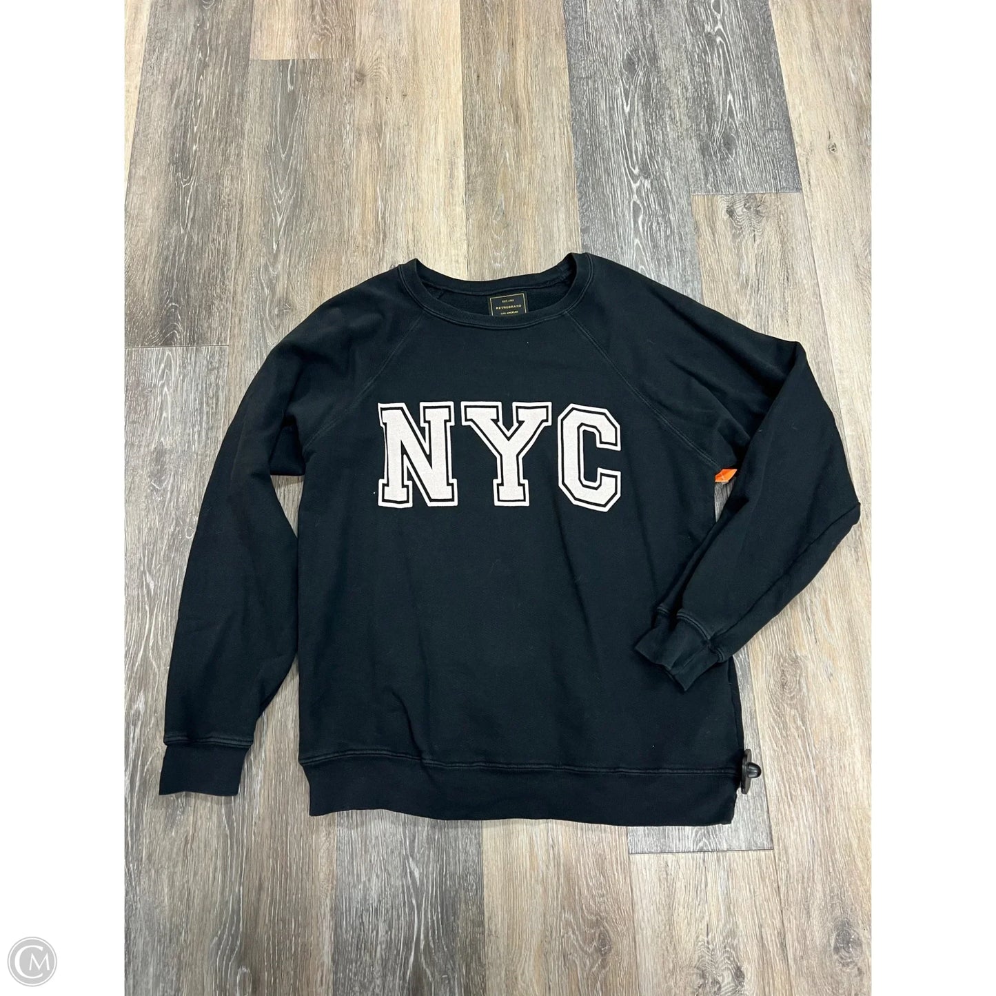 Sweatshirt Crewneck By Retrobrand In Black, Size: S