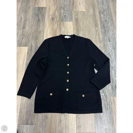 Sweater Cardigan Luxury Designer By St John Collection In Black, Size: L