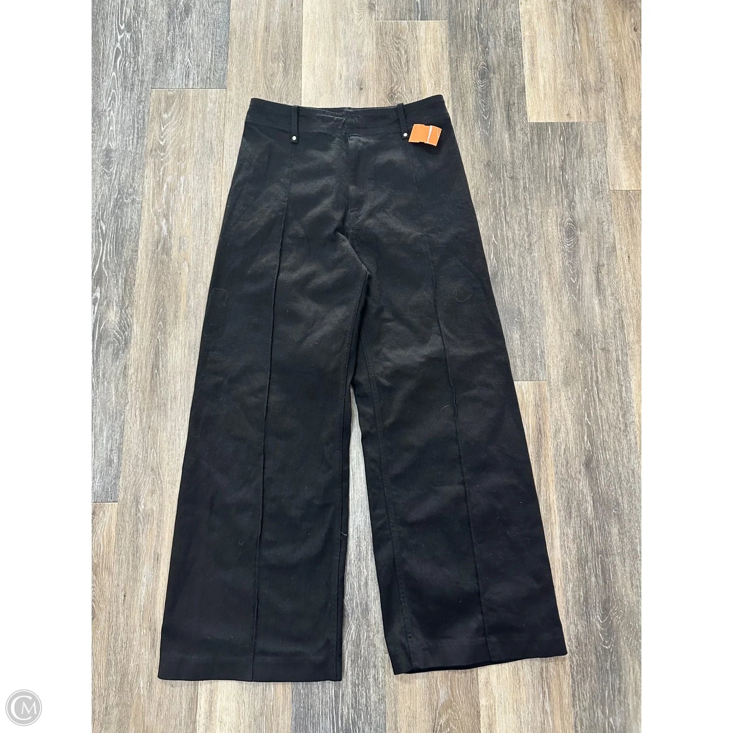 Jeans Wide Leg By Zara In Black Denim, Size: 10