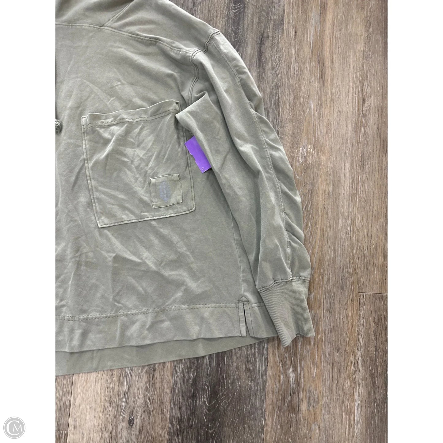Athletic Sweatshirt Hoodie By Free People In Green, Size: Xs