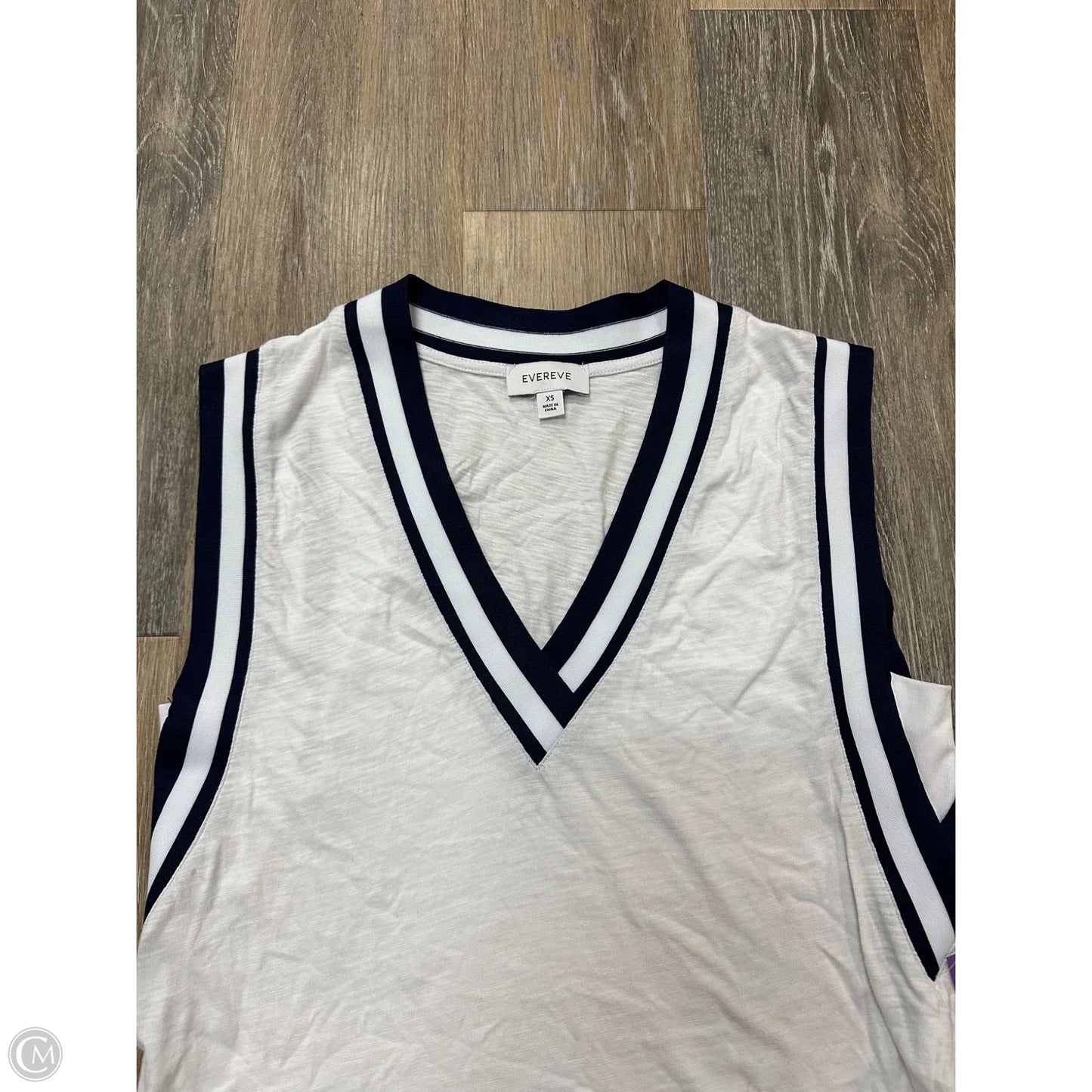 Tank Top By Evereve In Blue & White, Size: Xs