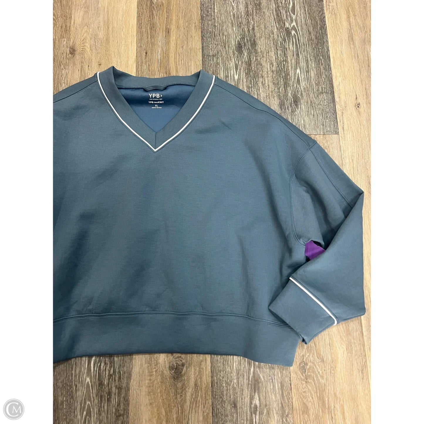 Athletic Sweatshirt Collar By Ypb In Blue, Size: Xl