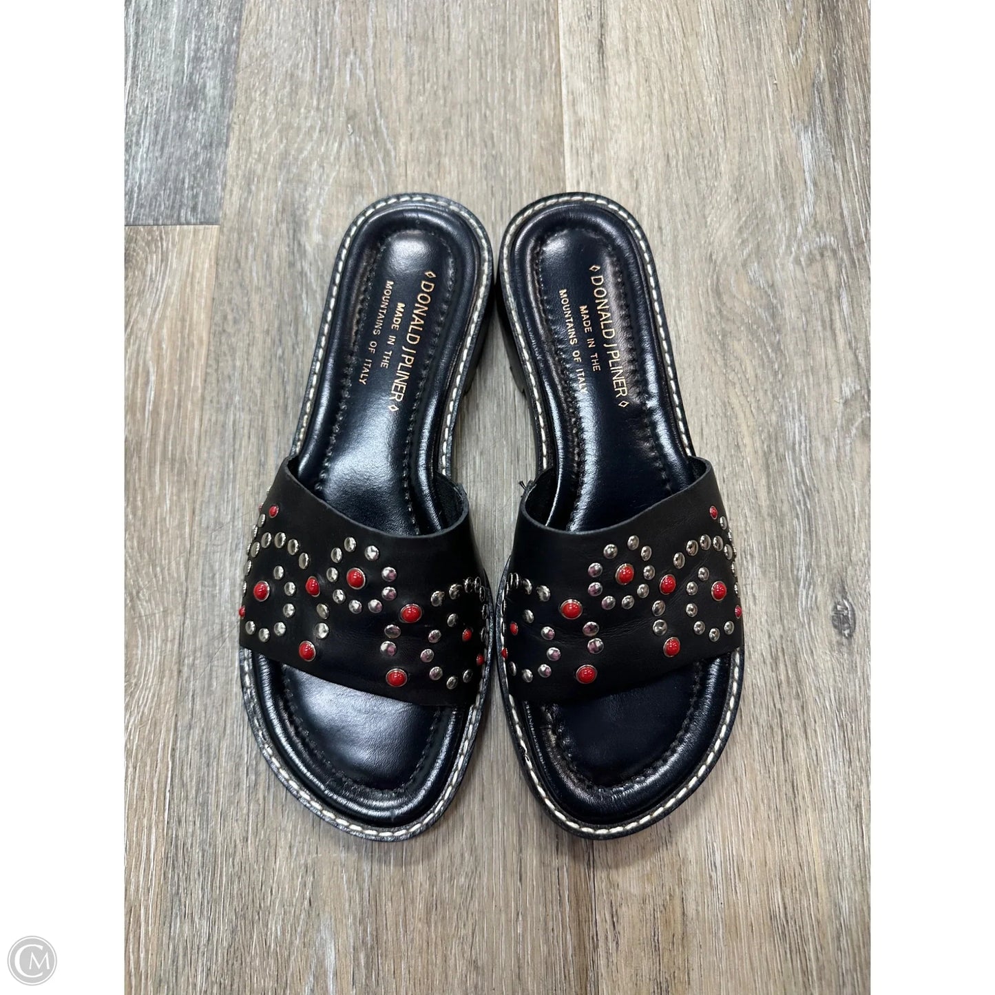 Sandals Flats By Donald Pliner In Black, Size: 6