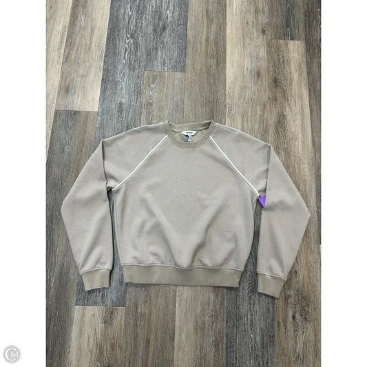 -Athletic Top Long Sleeve Crewneck By Spanx In Beige, Size: S