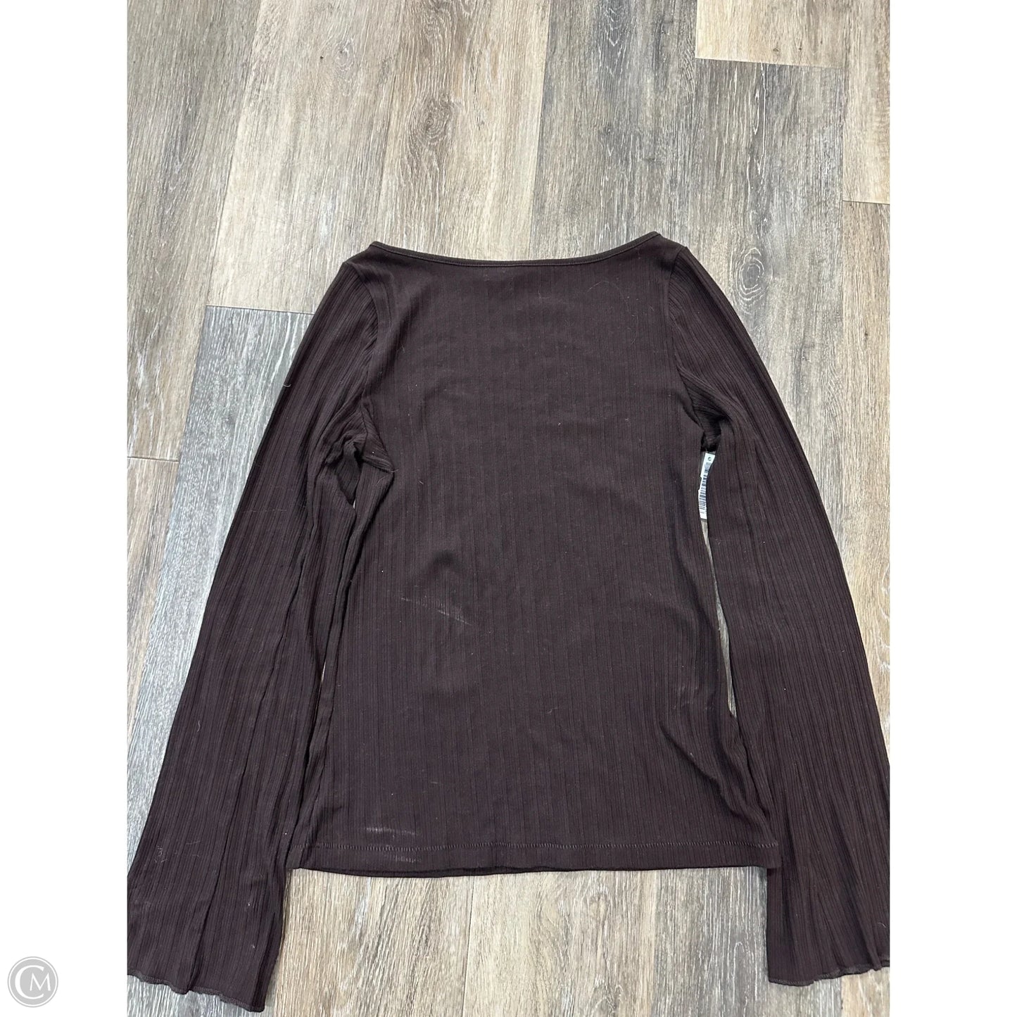 Top Long Sleeve By Madewell In Brown, Size: S