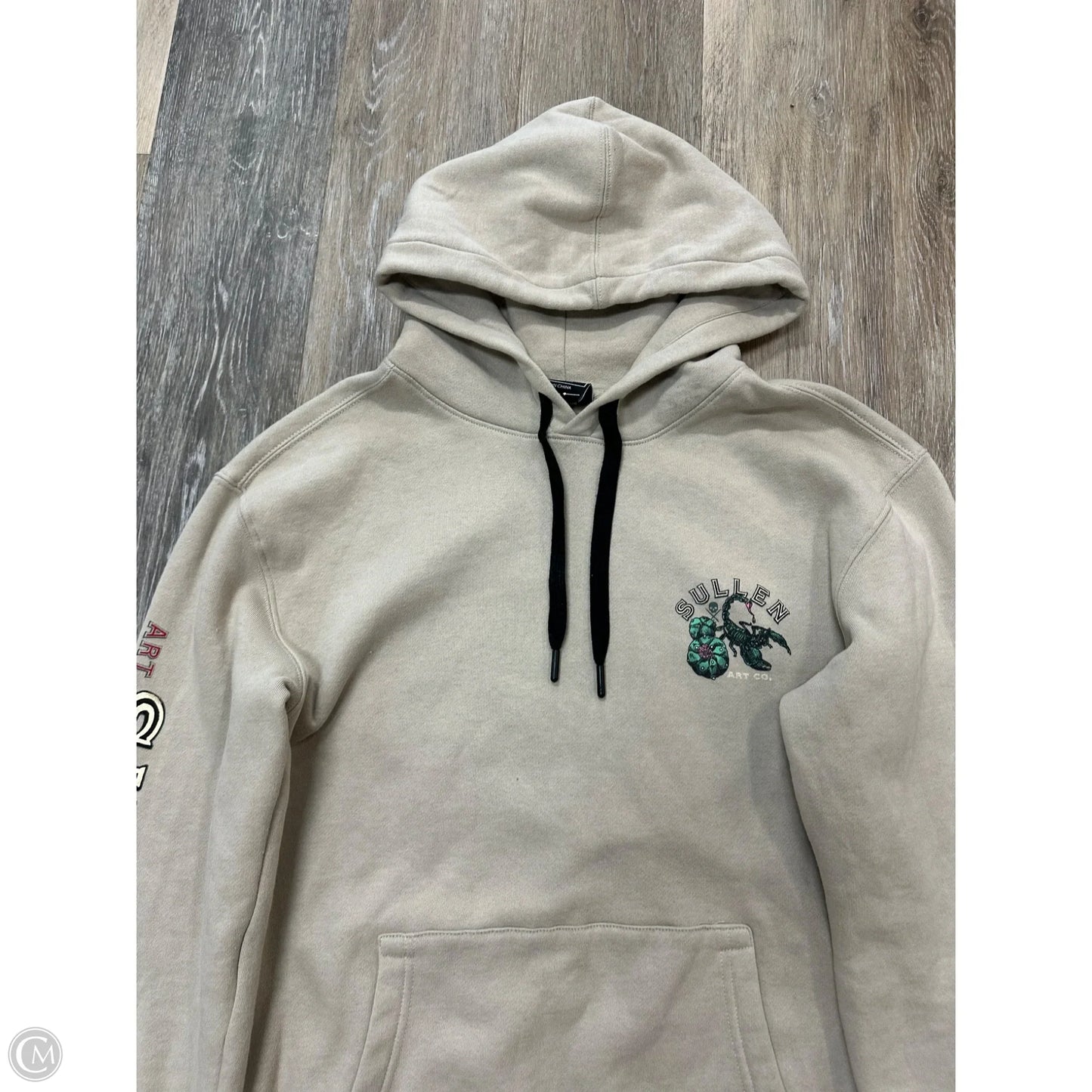 Sweatshirt Hoodie By Sullen In Tan, Size: S