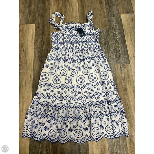 -Dress Casual Maxi By Crown And Ivy In Blue & White, Size: 2x