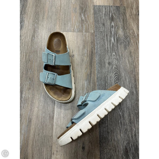 Sandals Heels Platform By Birkenstock In Blue, Size: 7