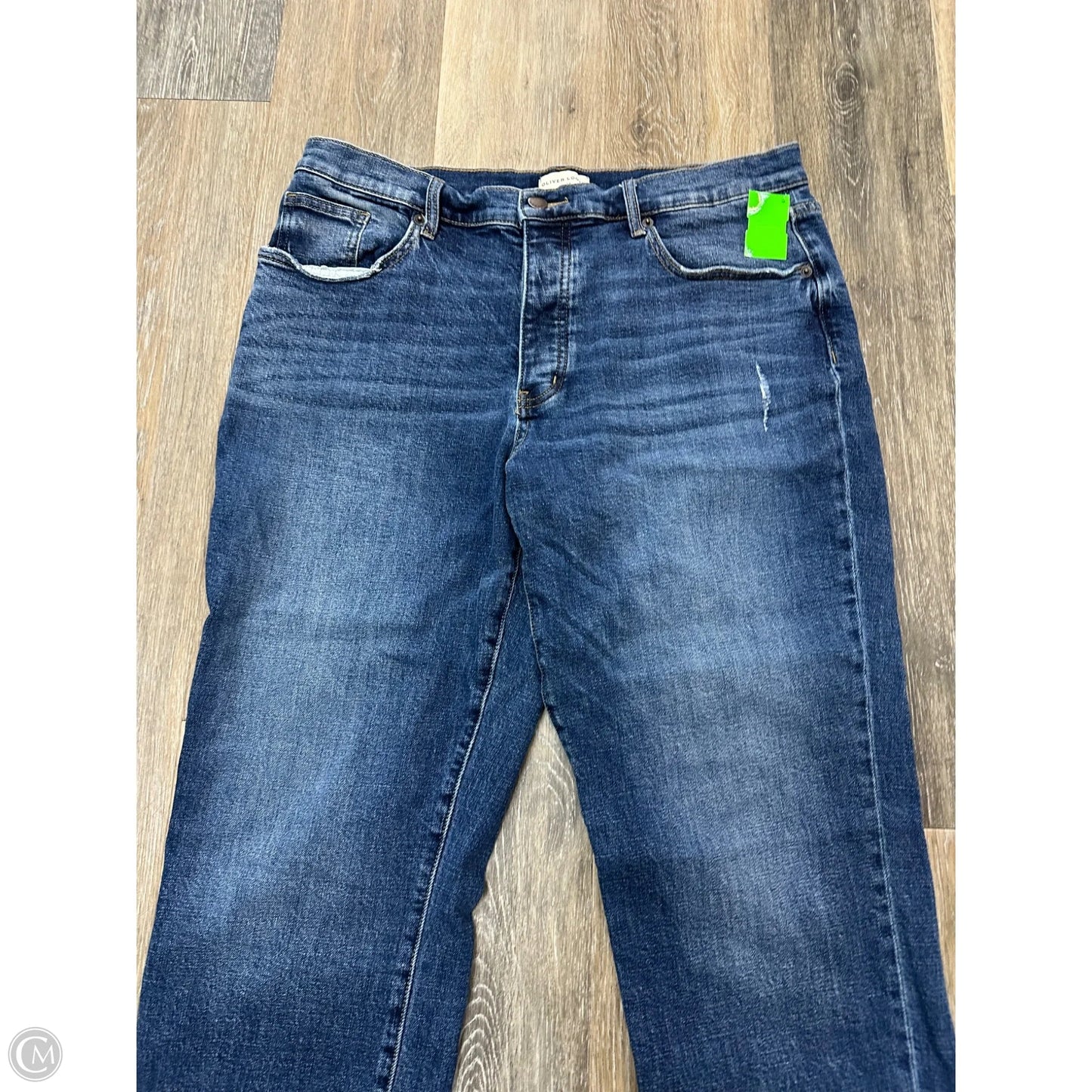 Jeans Straight By Oliver Logan In Blue Denim, Size: 14